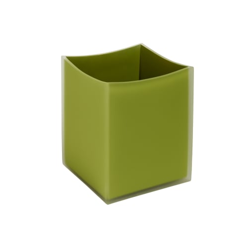 Moss Collection Wastebasket 8 Quart Resin, Earthy Green
